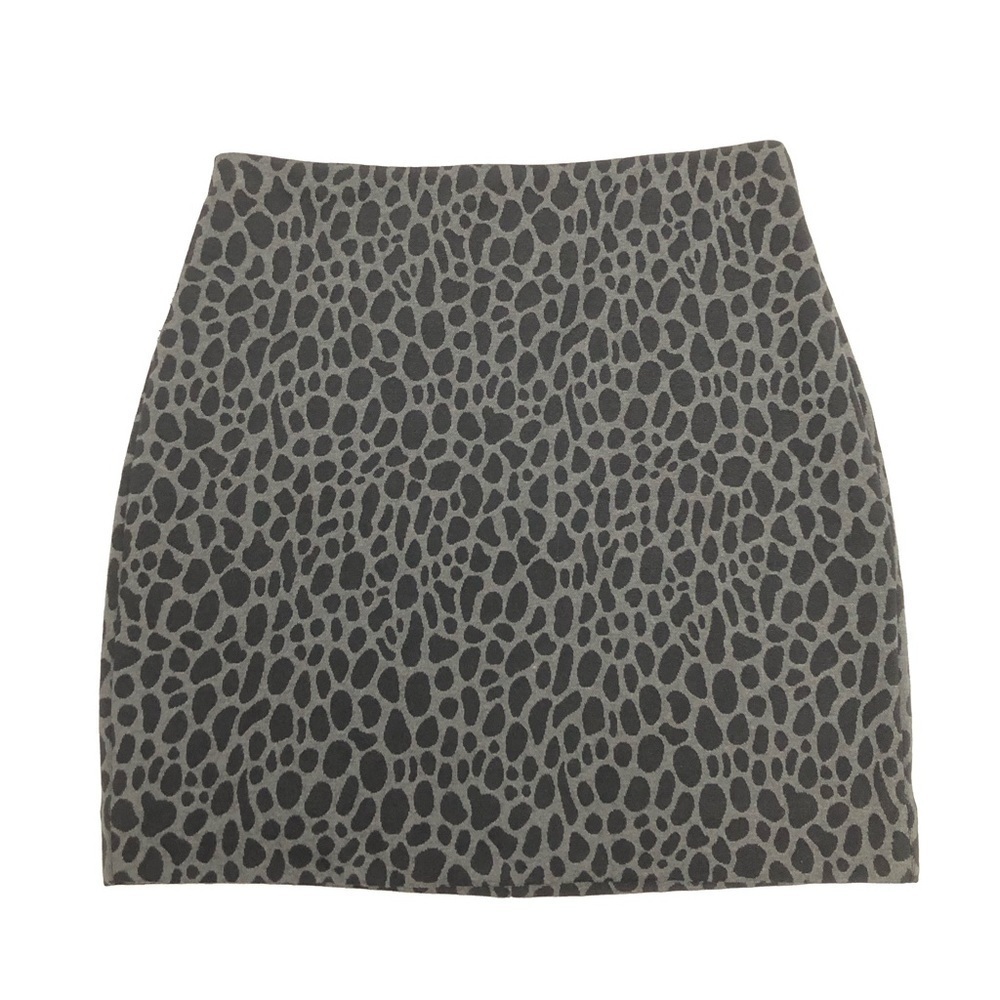 Banana Republic Grey & Black Animal Print Pencil Skirt Mini Women's Petite 0P